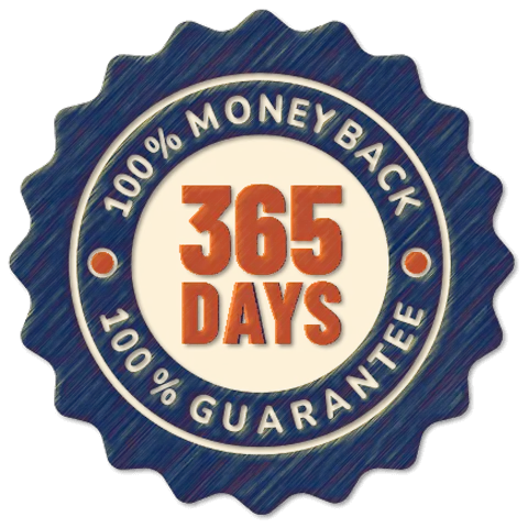 365 day money back guarantee satisfaction seal