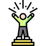 Icon representing unshakable confidence